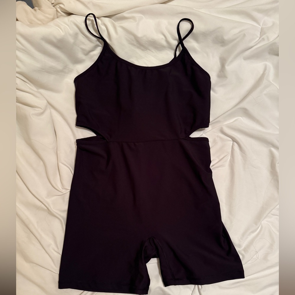 Black Cutout One-Piece Romper